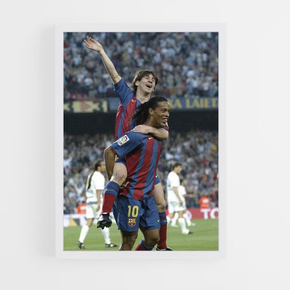 Ronaldinho Messi Poster