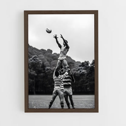 rugby-1 cadre Bois foncé