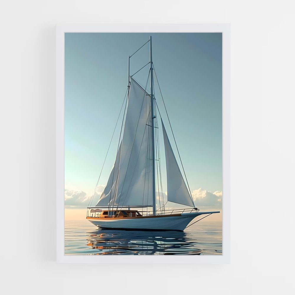 sailboat-1 cadre Blanc
