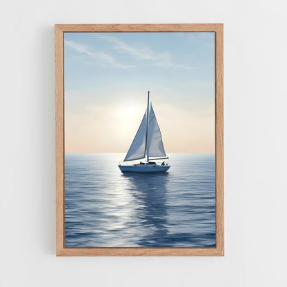 sailboat-10 cadre Bois clair