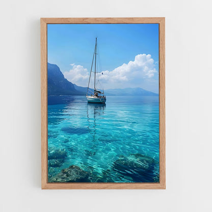 sailboat-7 cadre Bois clair