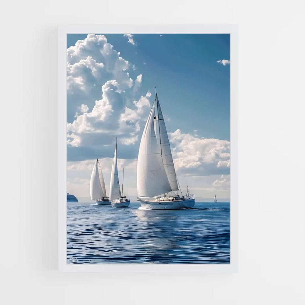 sailboat-8 cadre Blanc