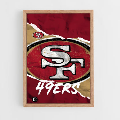san-francisco-49ers-2 cadre Bois clair