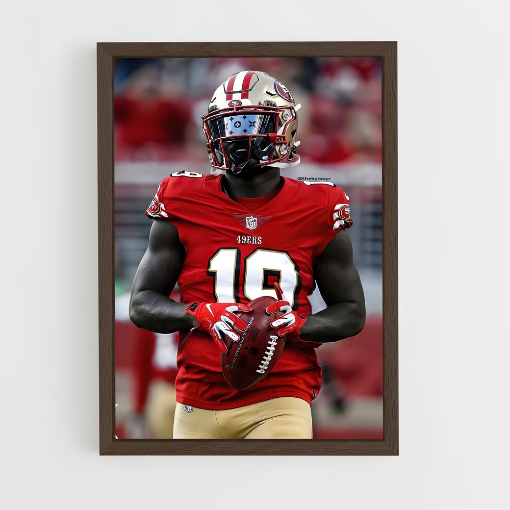 san-francisco-49ers-3 cadre Bois foncé