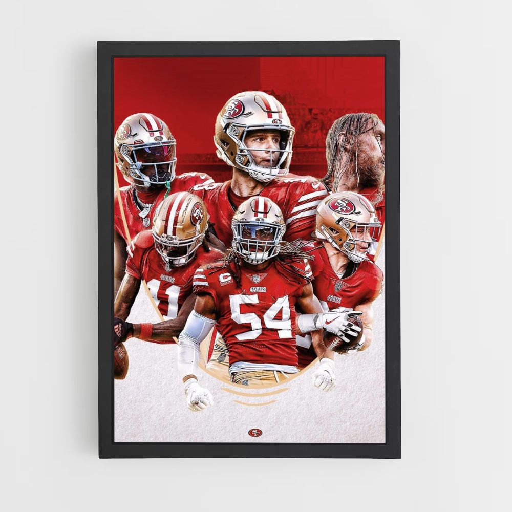 Poster San Francisco 49ers Red