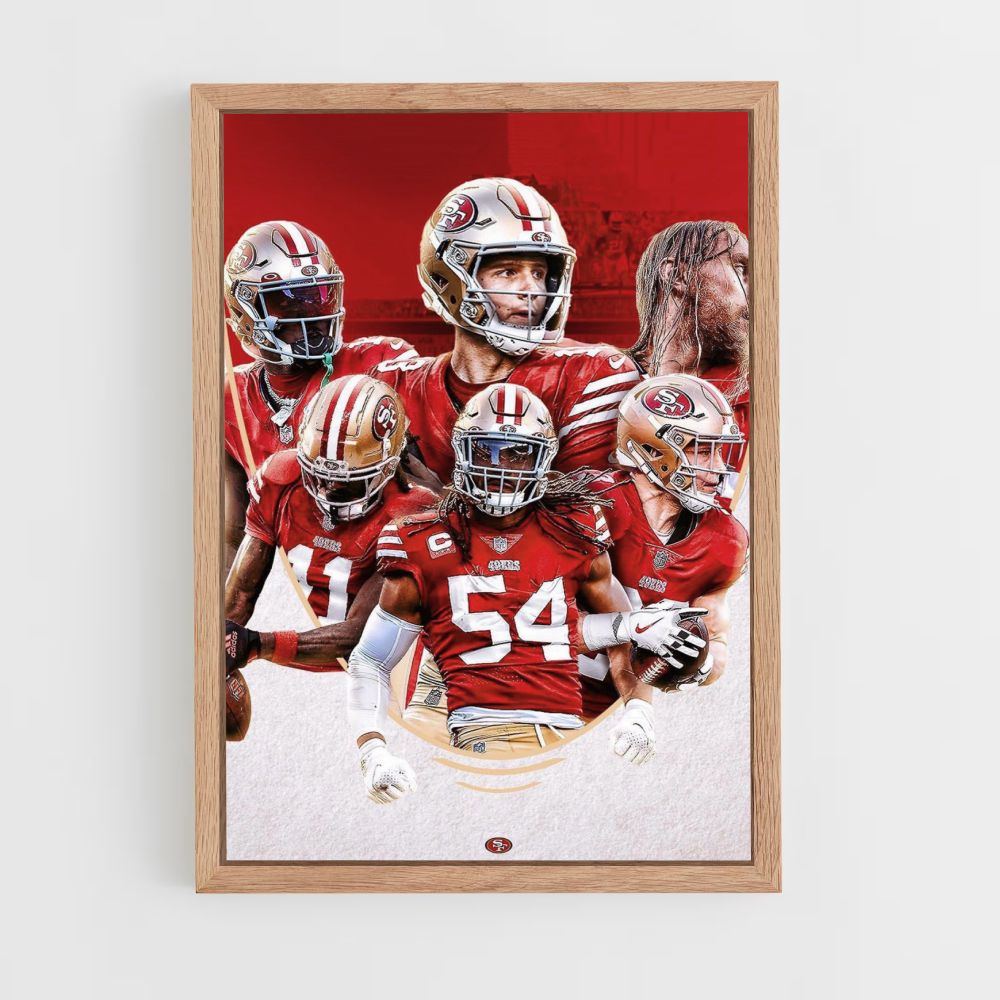 Poster San Francisco 49ers Rood