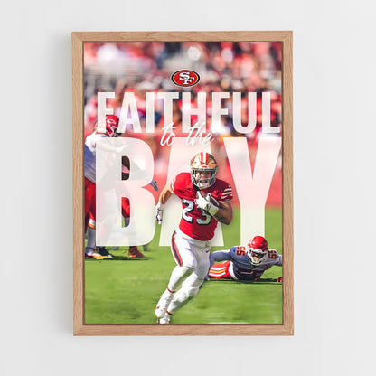 san-francisco-49ers-6 cadre Bois clair
