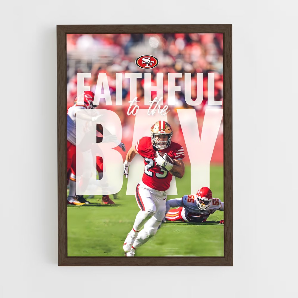 san-francisco-49ers-6 cadre Bois foncé