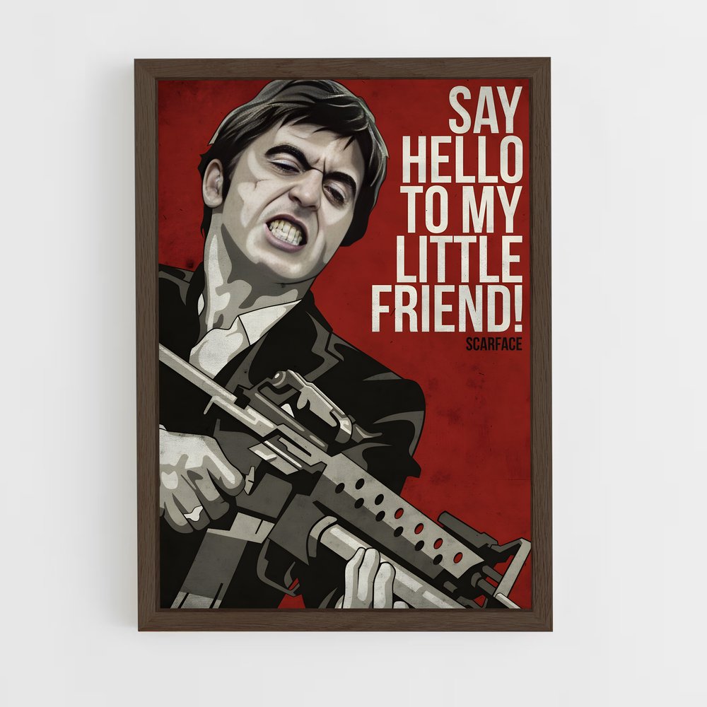 scarface-2 cadre Bois foncé