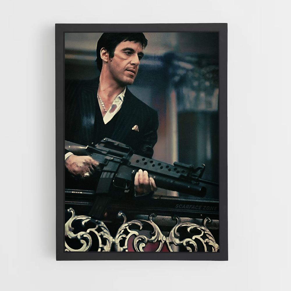 Scarface Submachine Gun Poster