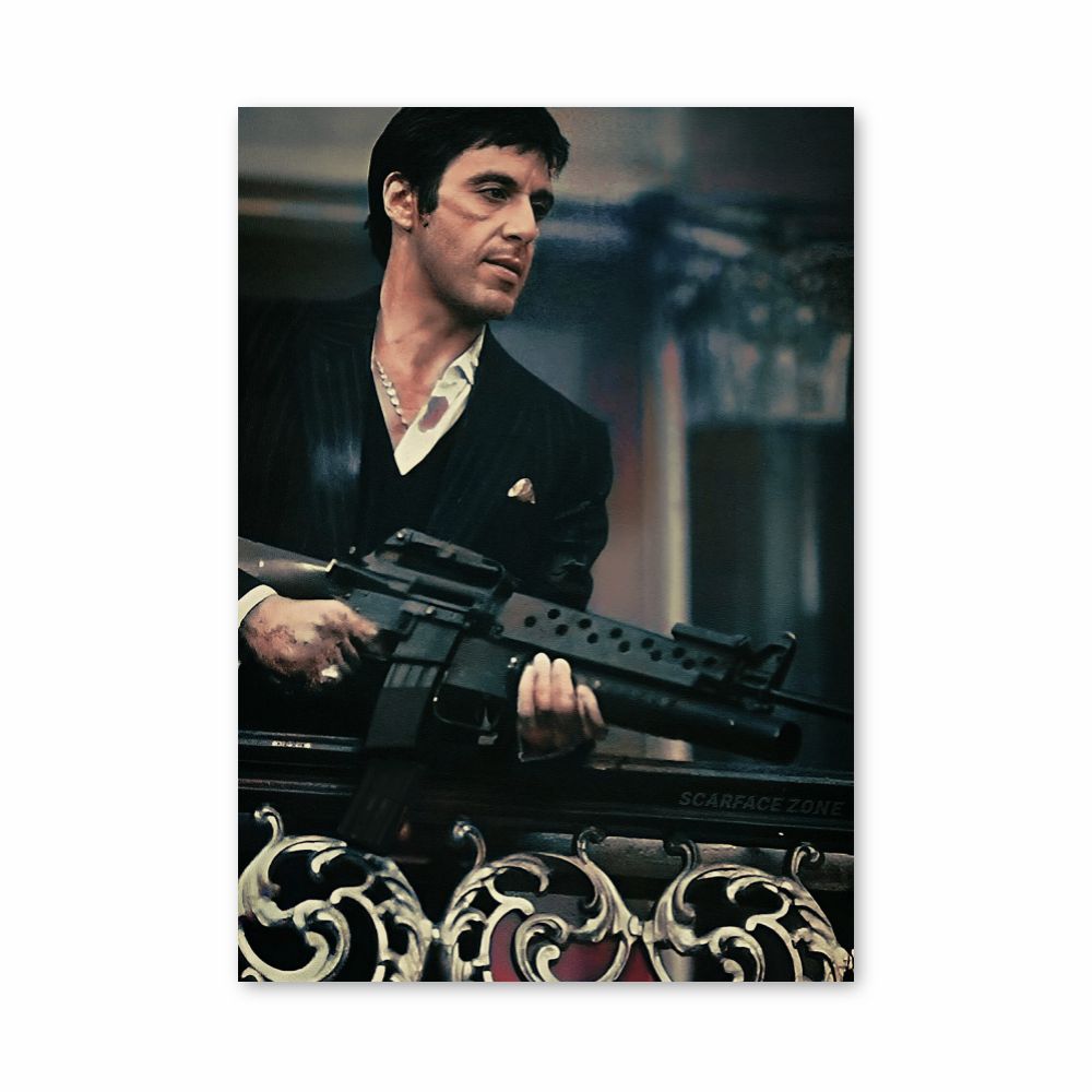 Scarface Submachine Gun Poster