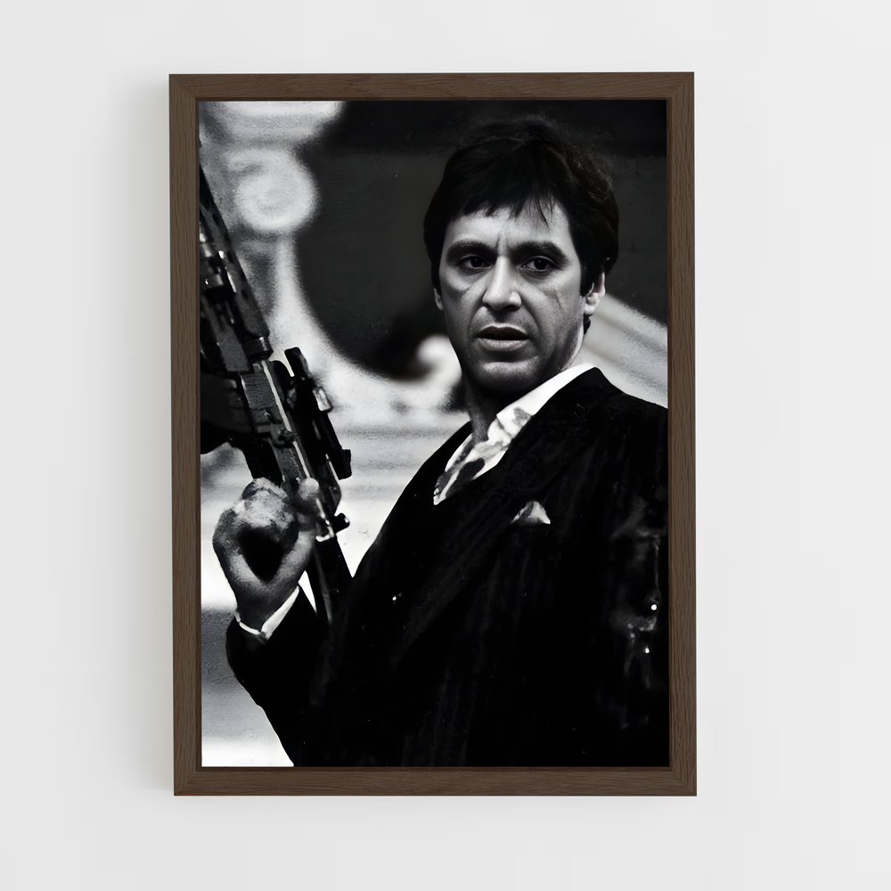 scarface-8 cadre Bois foncé