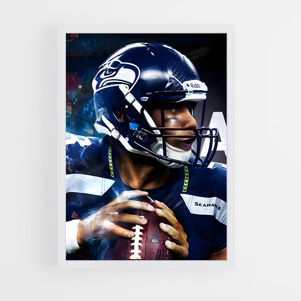 seahawks-17 cadre Blanc