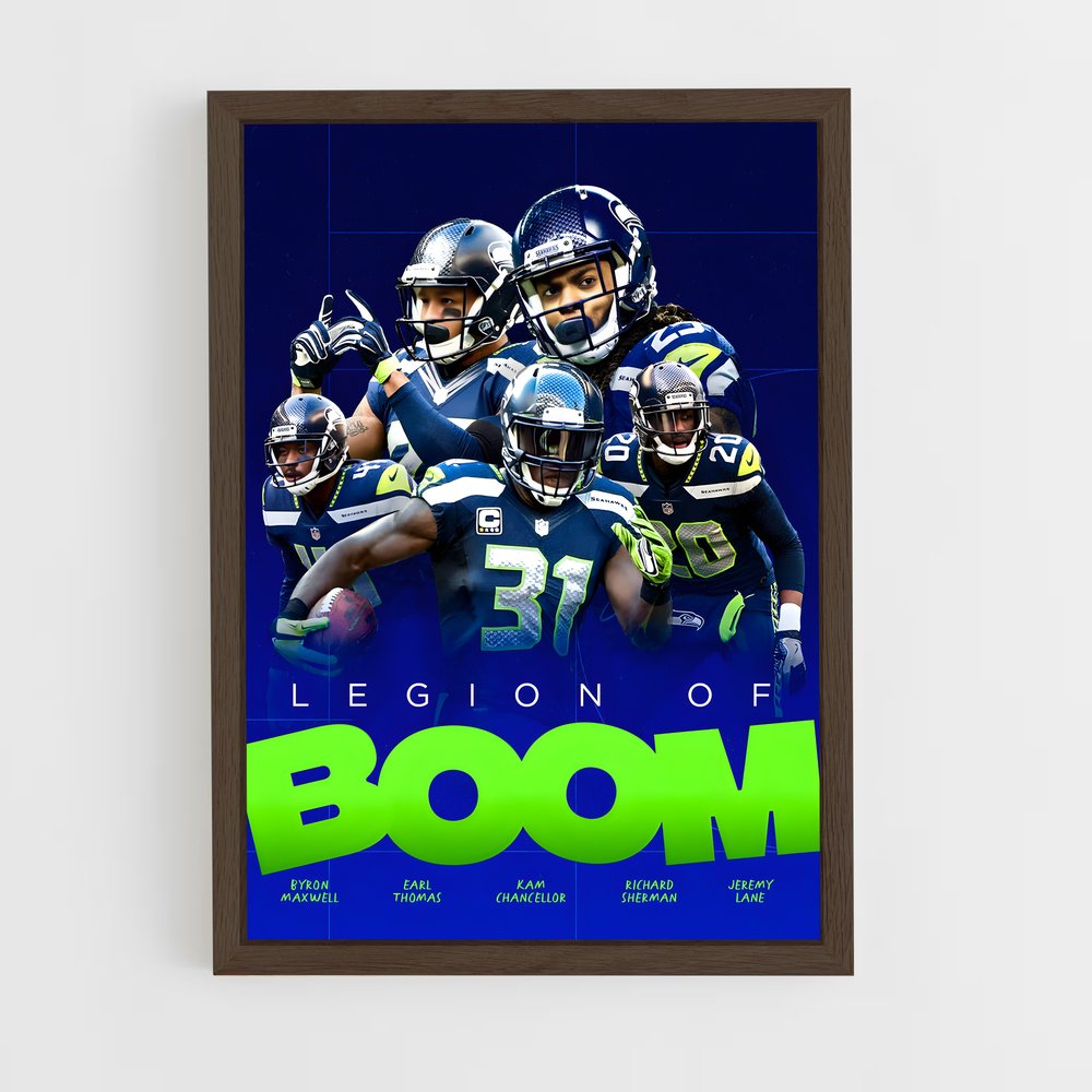seahawks-18 cadre Bois foncé