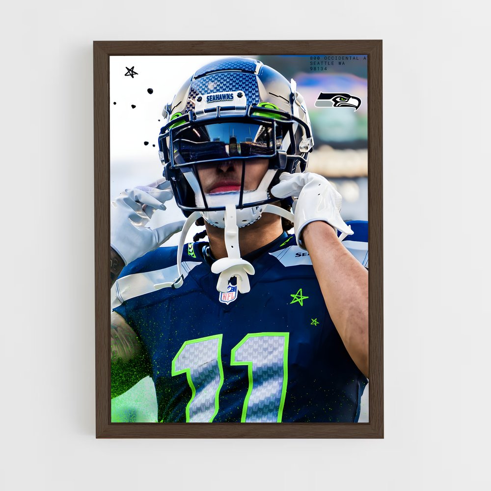 seahawks-21 cadre Bois foncé