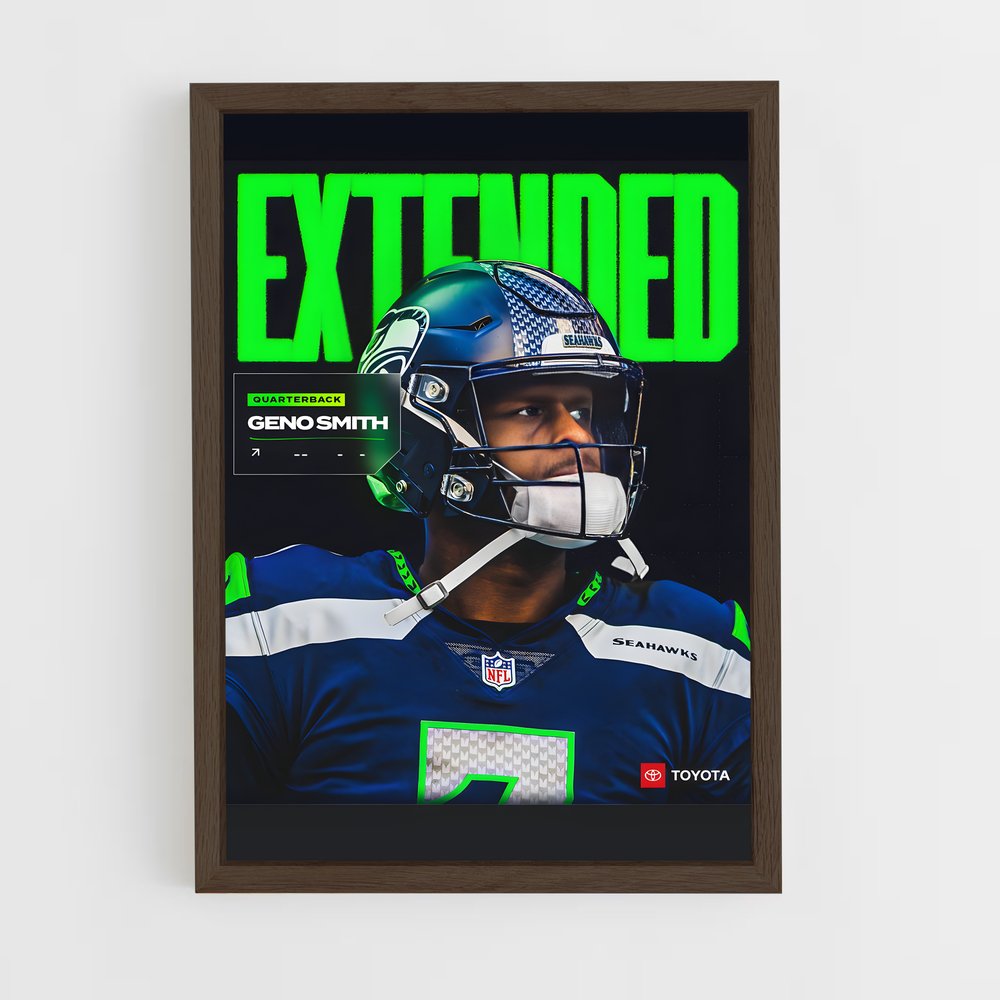 seahawks-4 cadre Bois foncé