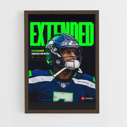 seahawks-4 cadre Bois foncé