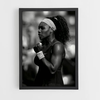 Poster Serena Williams Zwart en Wit