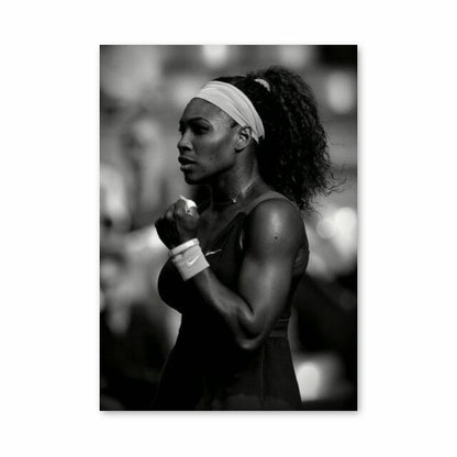 Poster Serena Williams Zwart en Wit