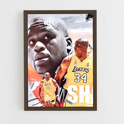 shaquille-oneal-16 cadre Bois foncé