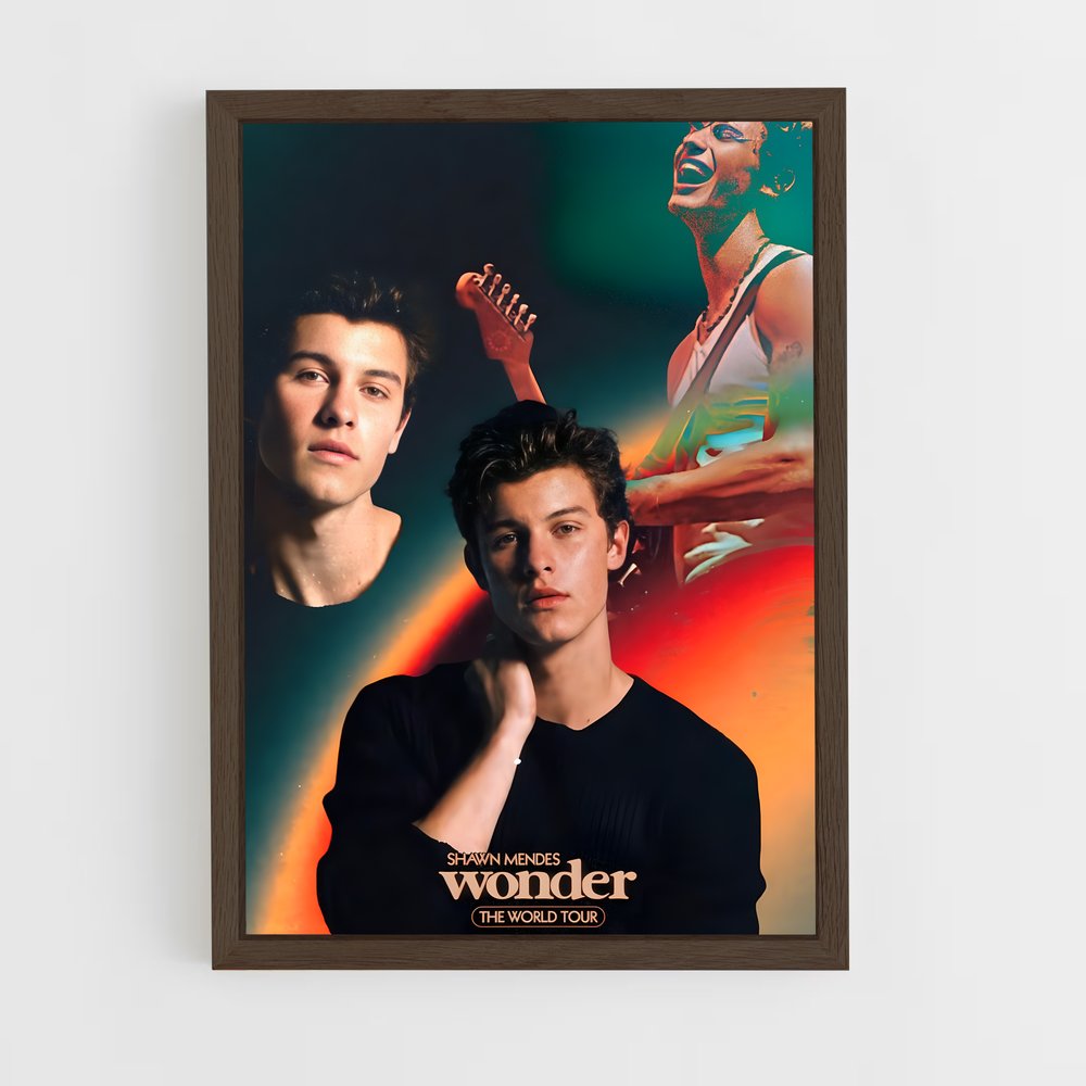 shawn-mendes-4 cadre Bois foncé
