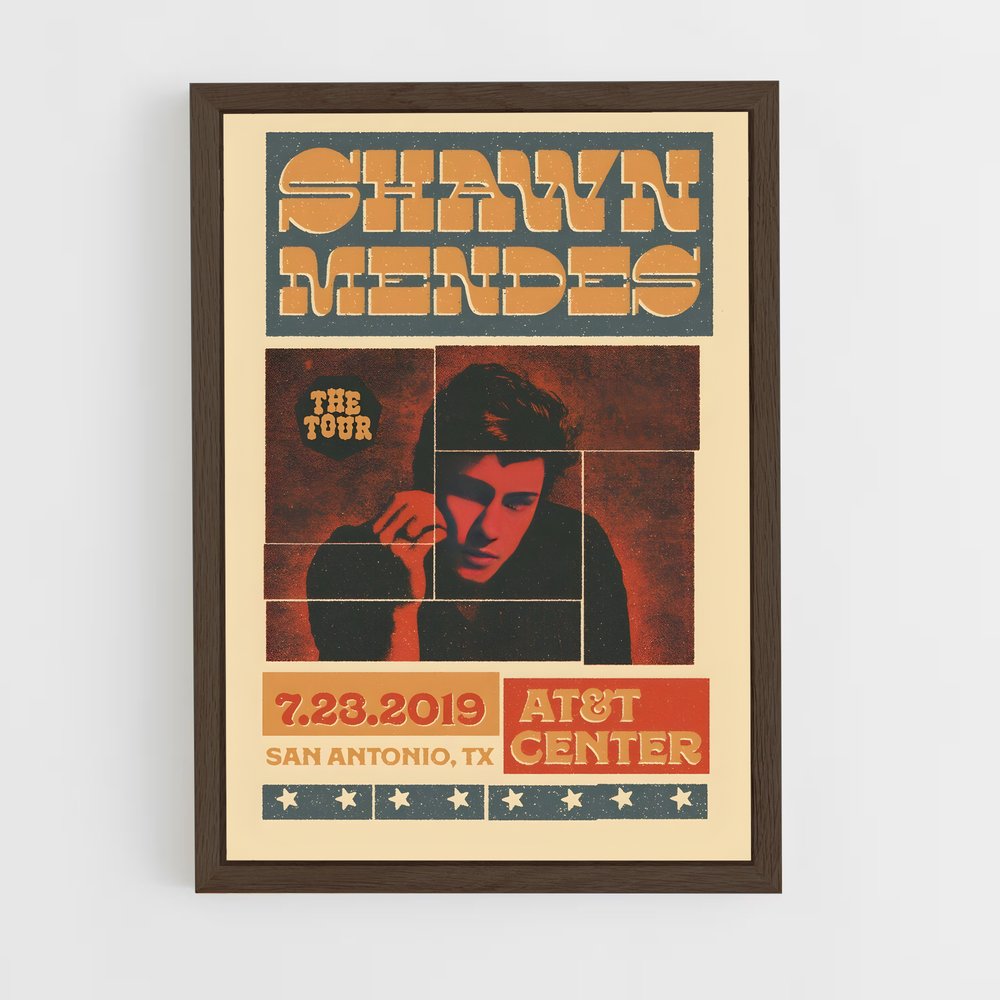 shawn-mendes-8 cadre Bois foncé