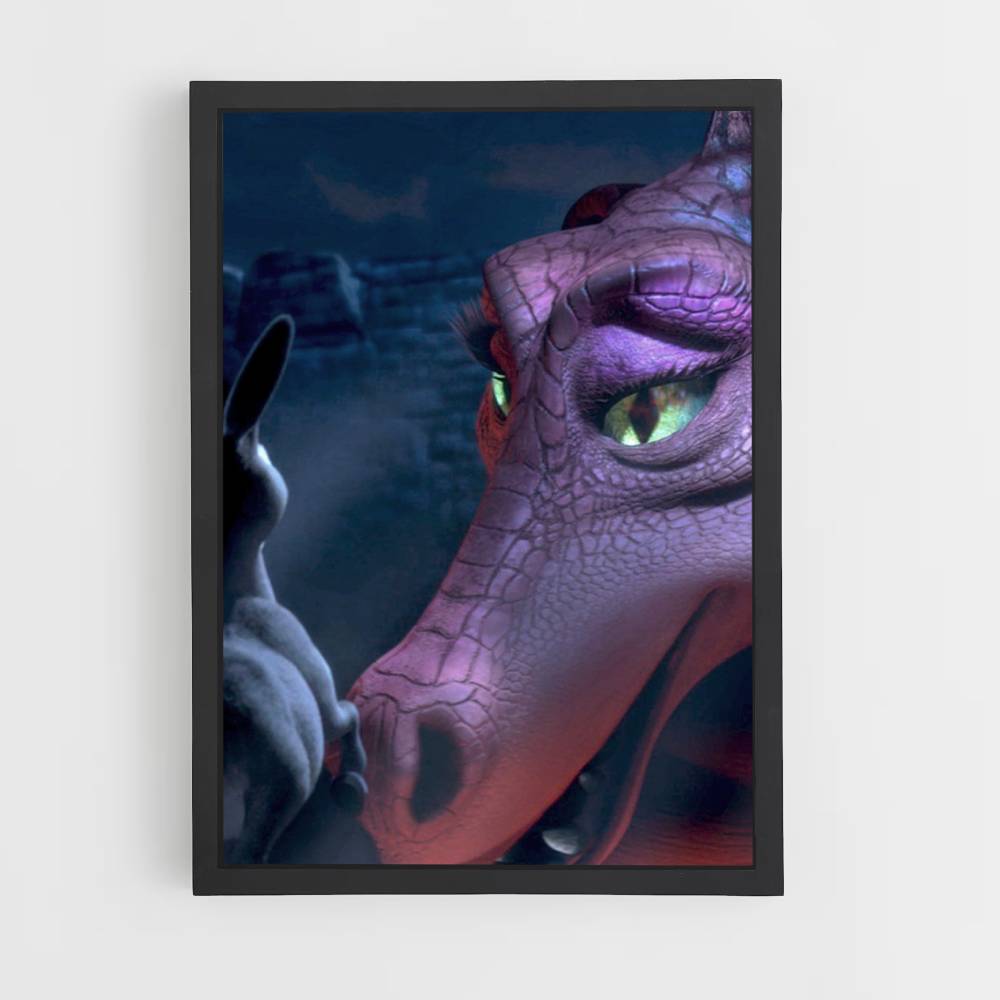 Donkey Shrek Dragon Poster