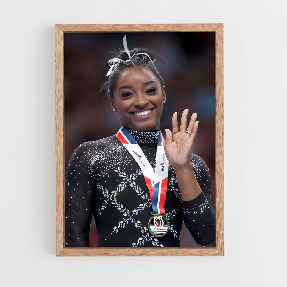 simone-biles-1 cadre Bois clair