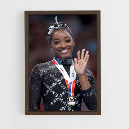 simone-biles-1 cadre Bois foncé