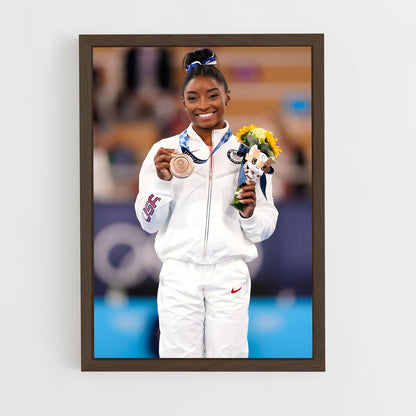 simone-biles-2 cadre Bois foncé