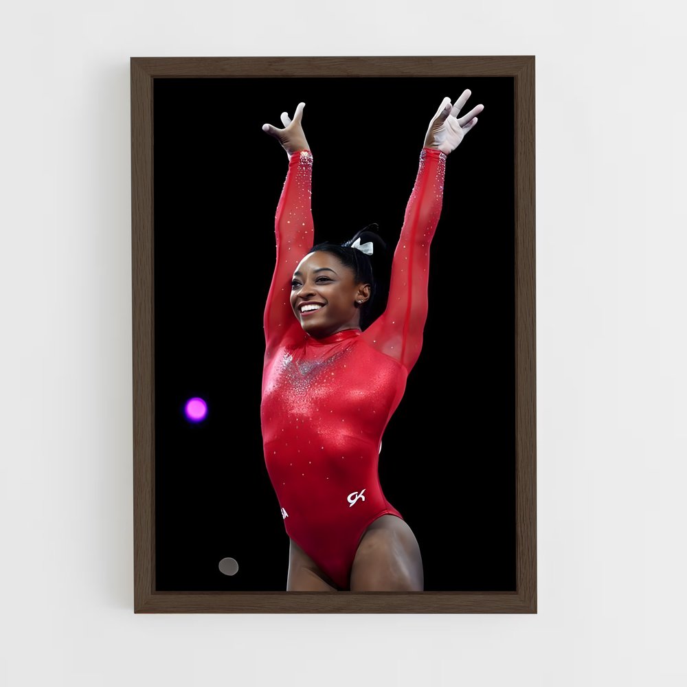 simone-biles-3 cadre Bois foncé