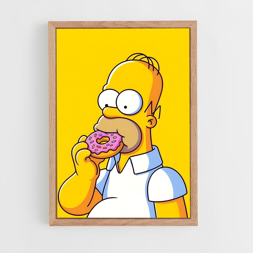 simpsons-16 cadre Bois clair