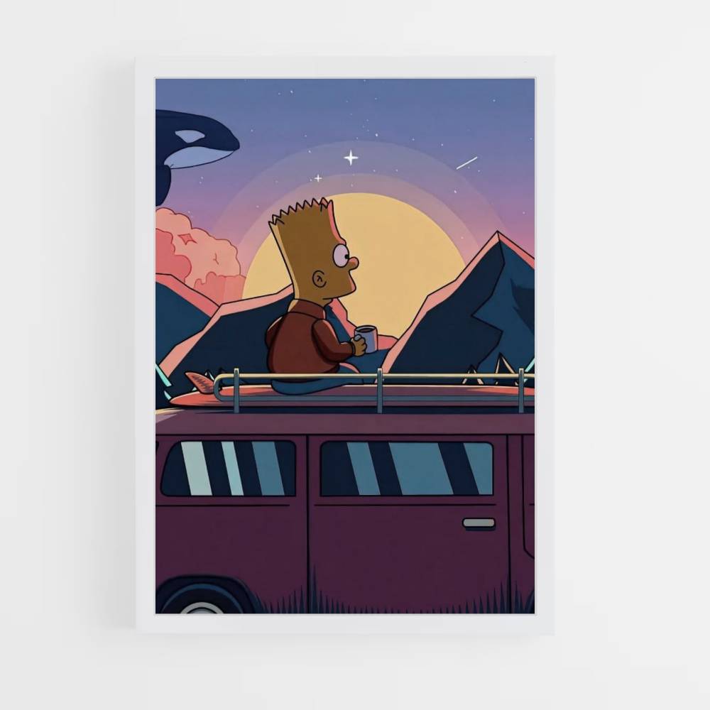 Bart Car Poster