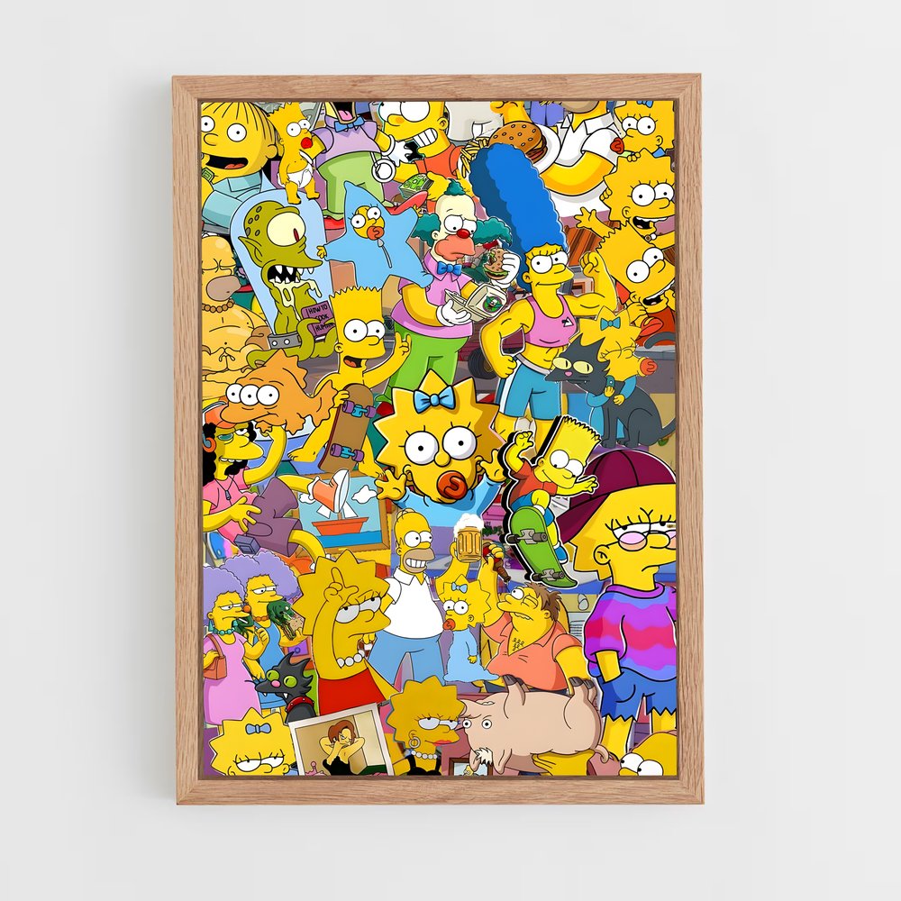 simpsons-23 cadre Bois clair