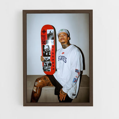 skateboard-17 cadre Bois foncé
