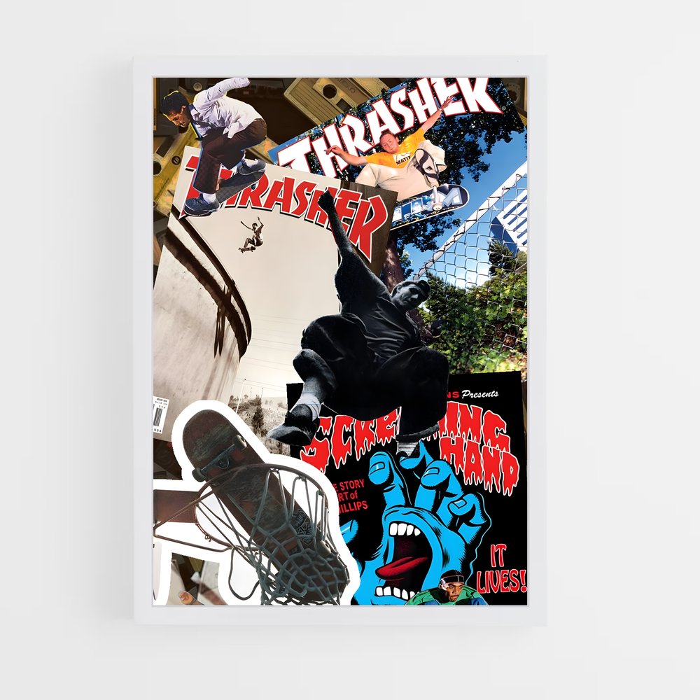 skateboard-7 cadre Blanc