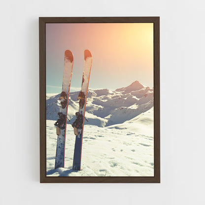 ski-5 cadre Bois foncé