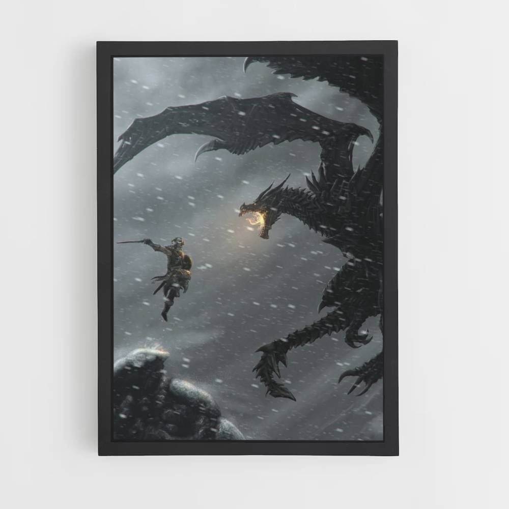 Poster Dragon Fight Skyrim