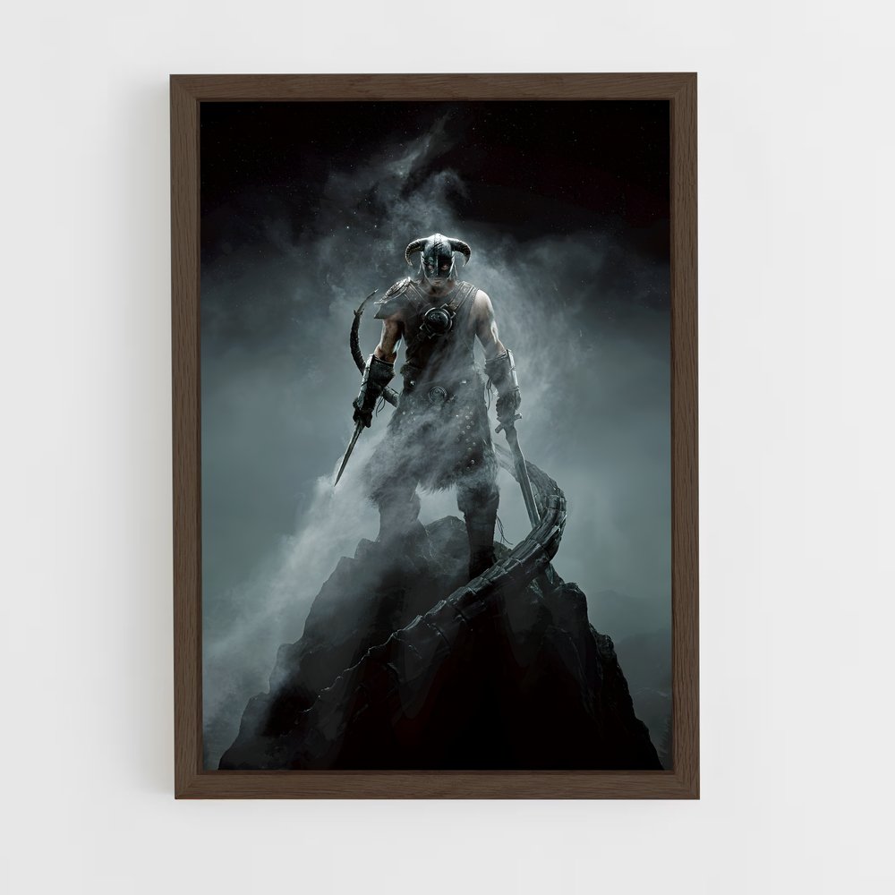 skyrim-5 cadre Bois foncé