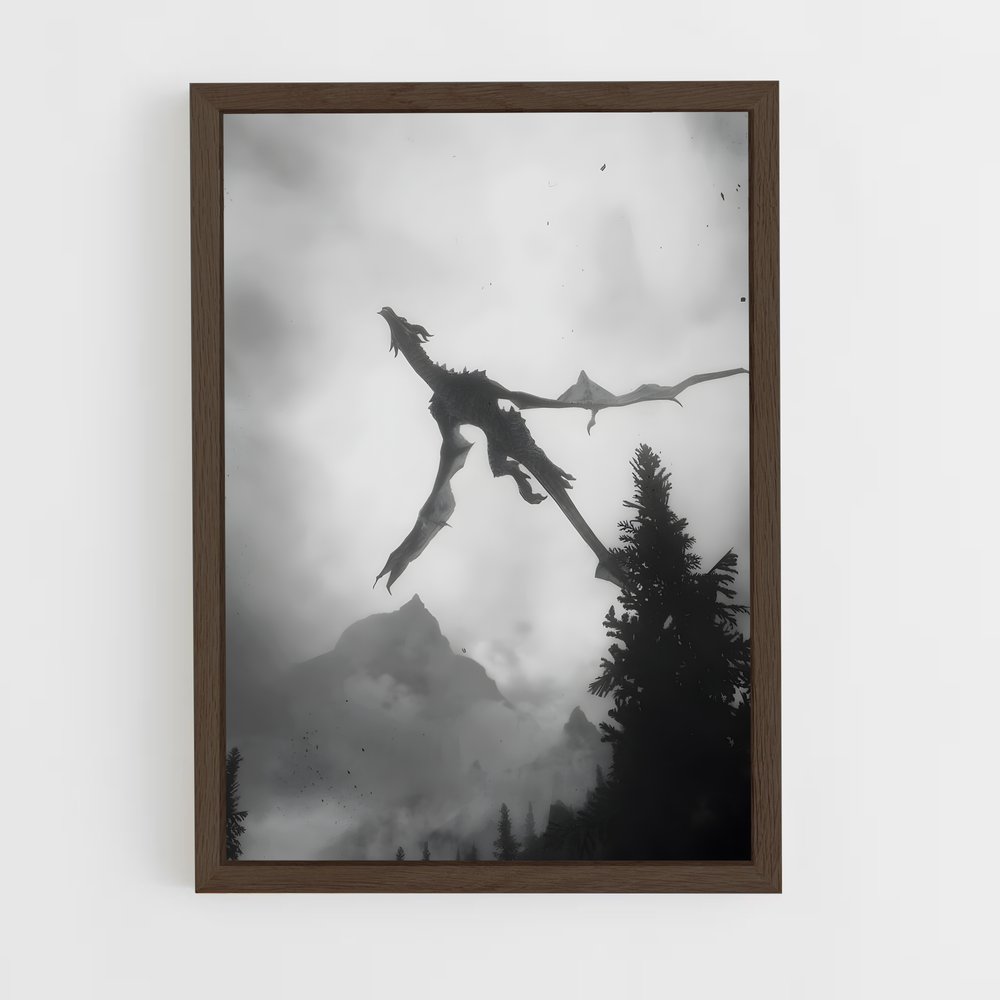 skyrim-8 cadre Bois foncé