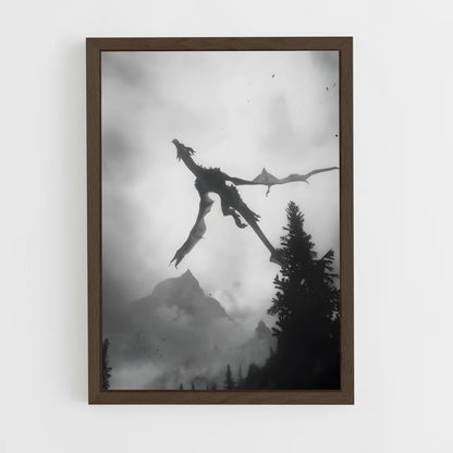 skyrim-8 cadre Bois foncé