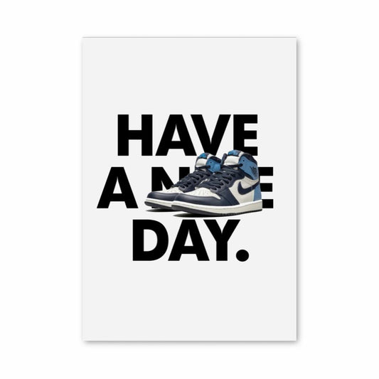 Poster Have a Nike Day Bleu