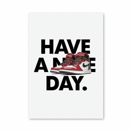 Poster Have a Nike Day Rouge