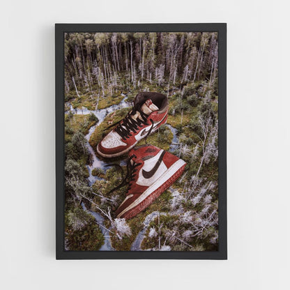 Poster Nike Air Jordan 1 Rood