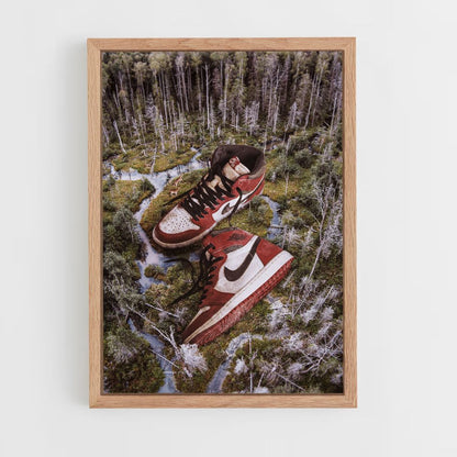 Poster Nike Air Jordan 1 Rood