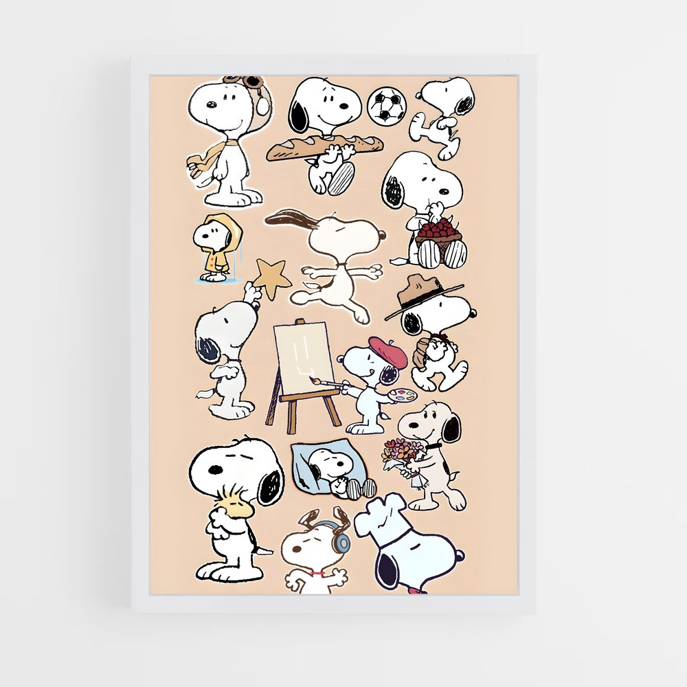 snoopy-1 cadre Blanc
