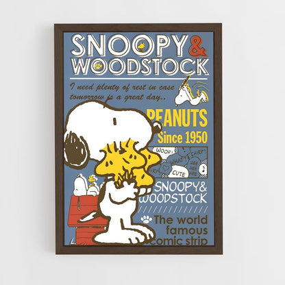 snoopy-10 cadre Bois foncé