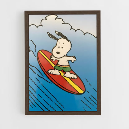 snoopy-12 cadre Bois foncé