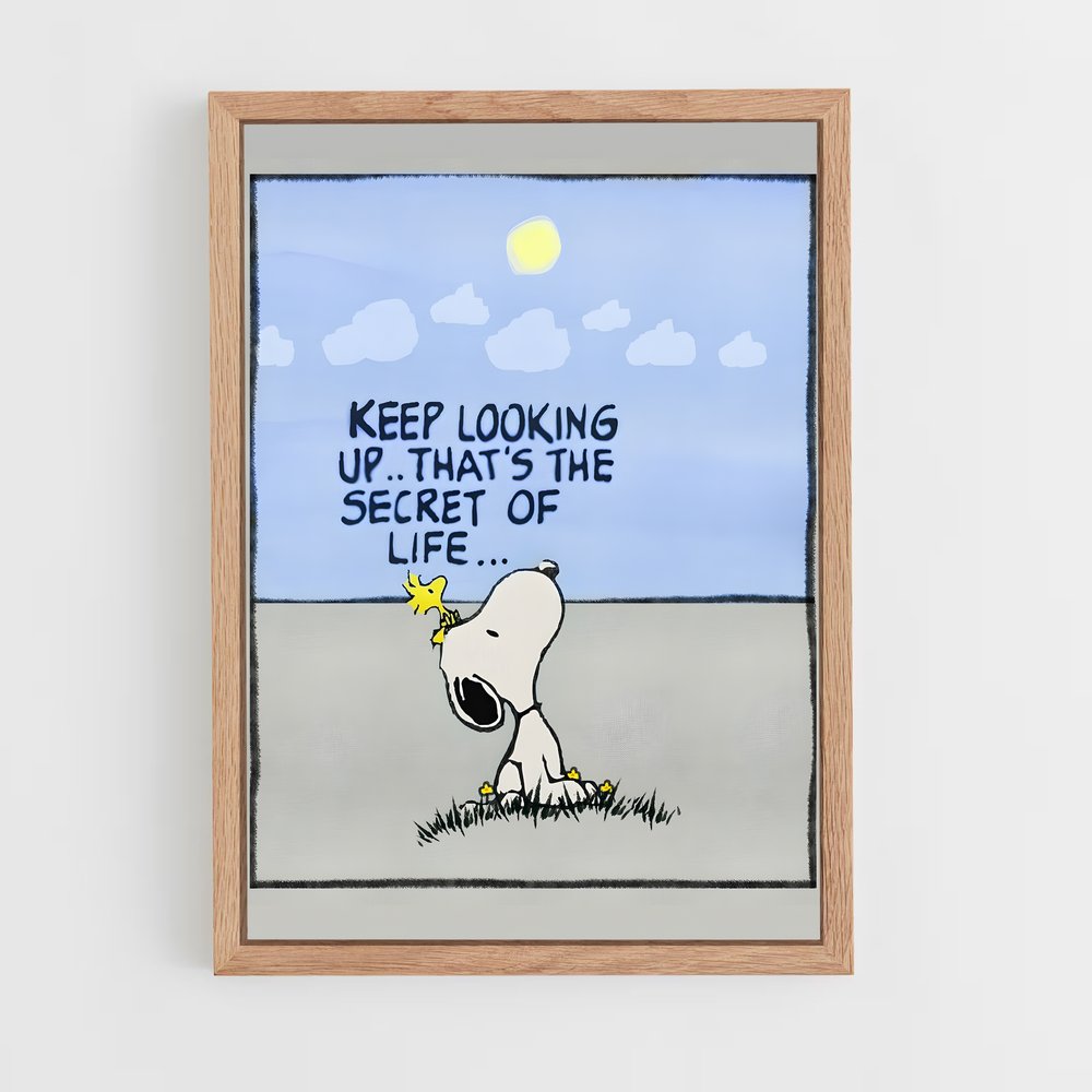 snoopy-13 cadre Bois clair