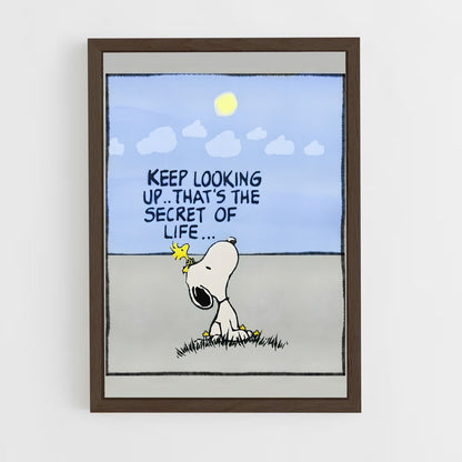 snoopy-13 cadre Bois foncé